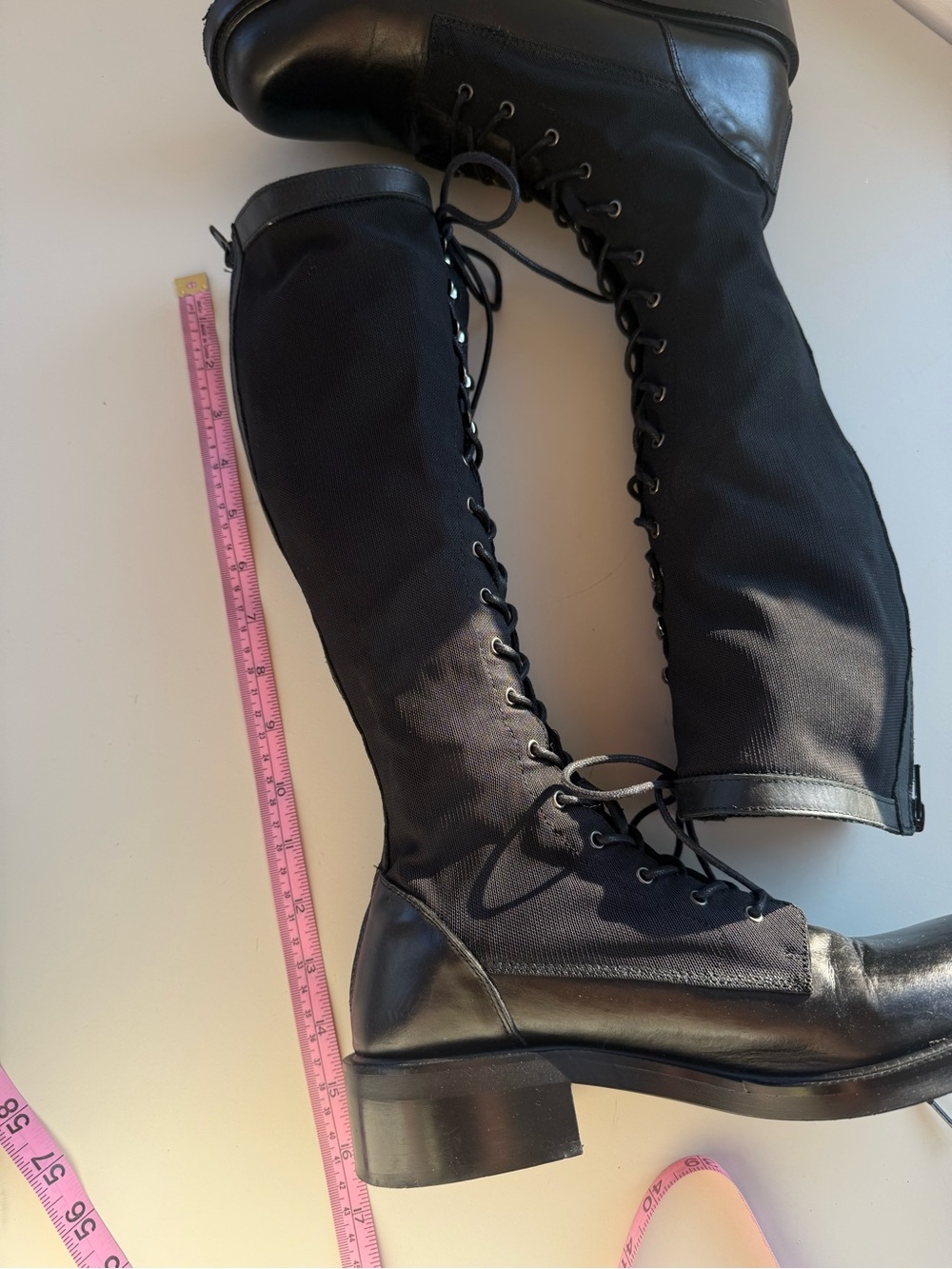 Free People Trickum Tall Combat Boots Black EU39 US8.5 - Picture 11 of 14